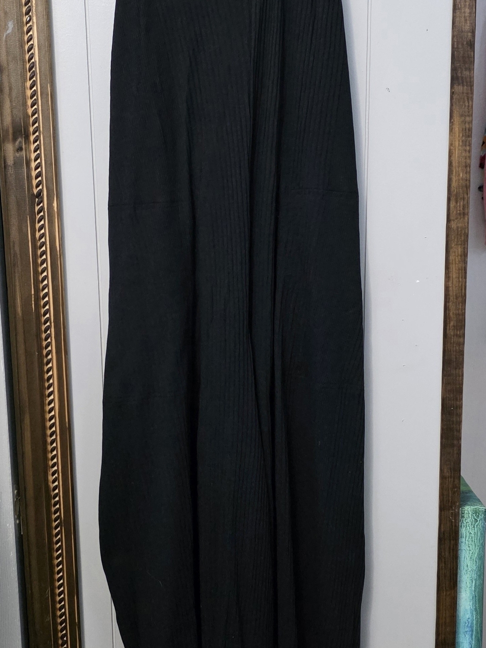 Free People Black Wide Leg Over Sized Jumpsuit